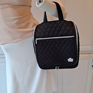 Caboodles Black Quilted Hanging Cosmetic Toiletry Bag